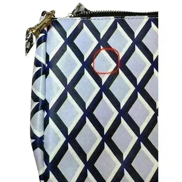 Scout Hepburn Diamond Crossbody Bag w/ Detachable Strap - Blue, Black + White - Picture 13 of 15